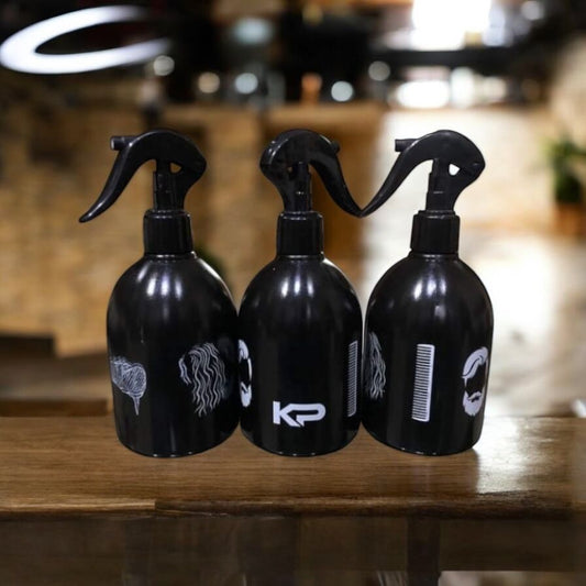 SET of 3 Hair Dressing 400ml Mini Trigger Sprayer Printed Bottles