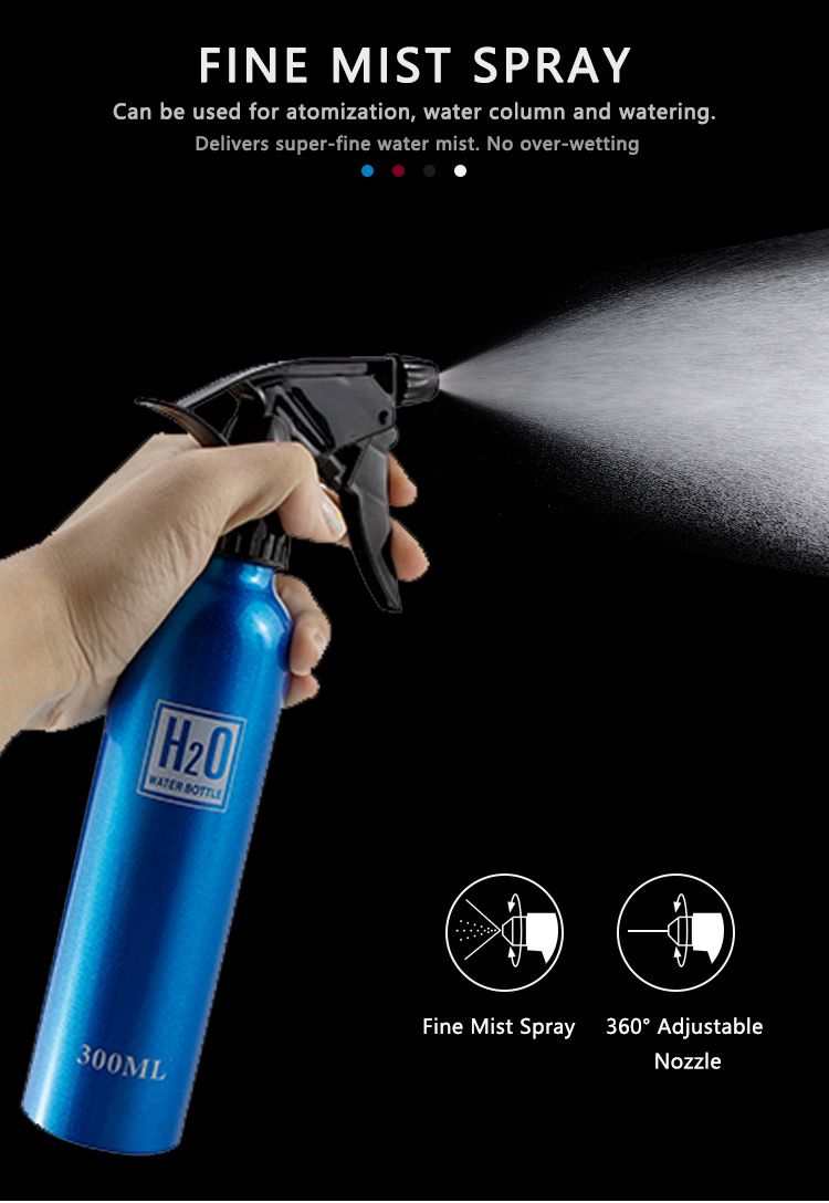 300ml High Quality Salon Barber Hair Water Sprayer Accessories Spray Aluminum Metal Bottles